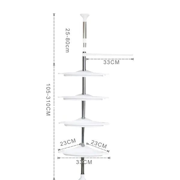 Adjustable Multifunctional Bathroom Corner Rack