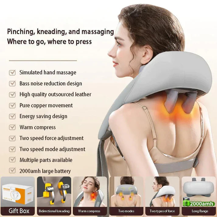 ArabiaBay™ Neck Shoulder Back Kneading Massager